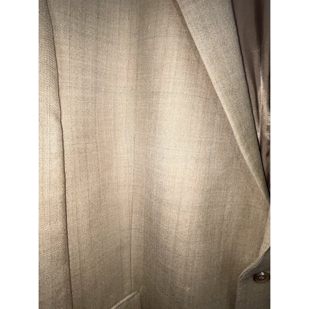 Lauren Ralph Lauren Men's Blazer 56R Beige Silk Wool Sport Coat Career Office - Picture 5 of 12